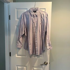 Ralph Lauren Casual Button Down Shirt in Blue and White